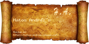 Hatos András névjegykártya